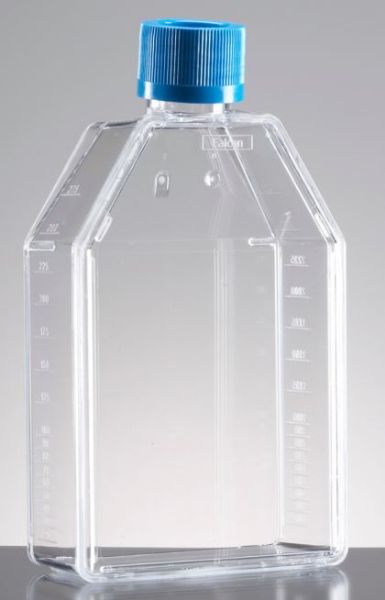 Picture of Falcon (250mL) Flask, 75cm^2, Treated, Polystyrene, Rectangular, Canted Neck, Sterile