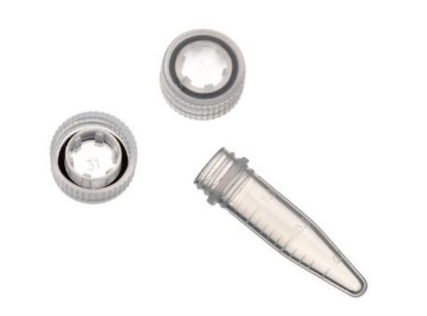 Picture of Micro Tubes 1.5ml with screw caps, natural