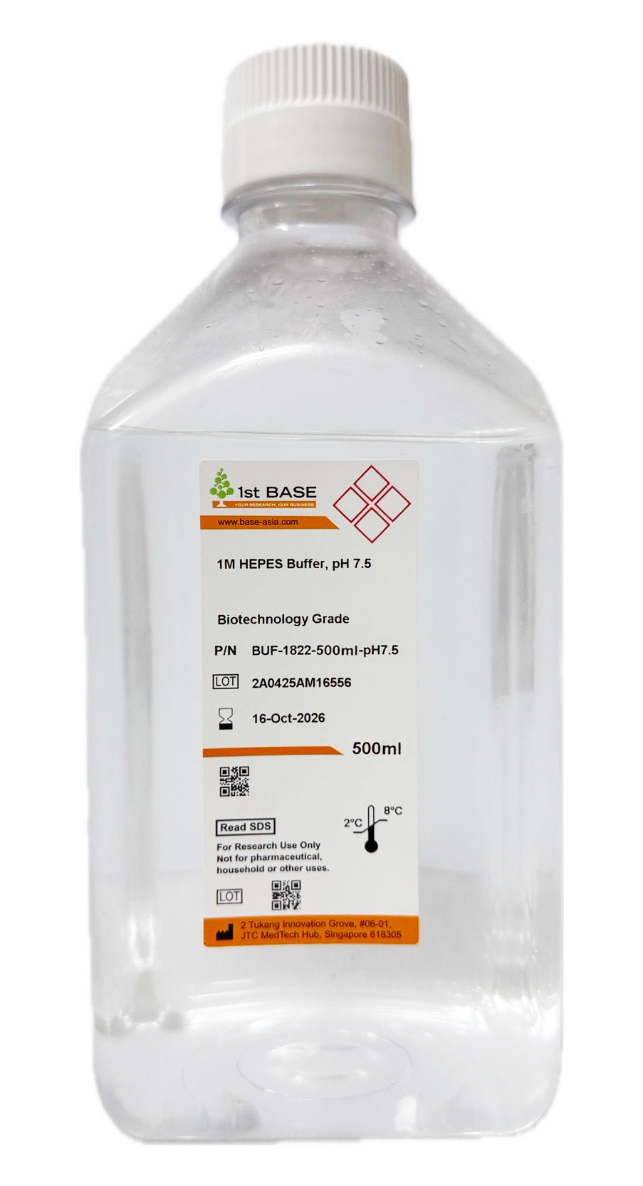 RSC eStore. 1M HEPES Buffer, pH 7.5, Biotechnology Grade, 500ml