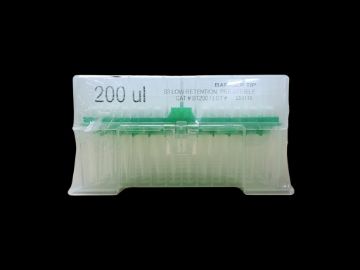 Picture of (200ul) - Universal Fit, Filtered tips, Sterile, Standard shank, Low retention, colourless, hinged rack packing
