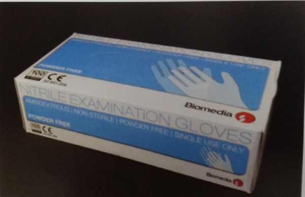 Biomedia Nitrile Gloves Size M