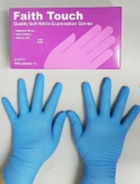 Picture of 9in Soft Nitrile Blue Glove - L
