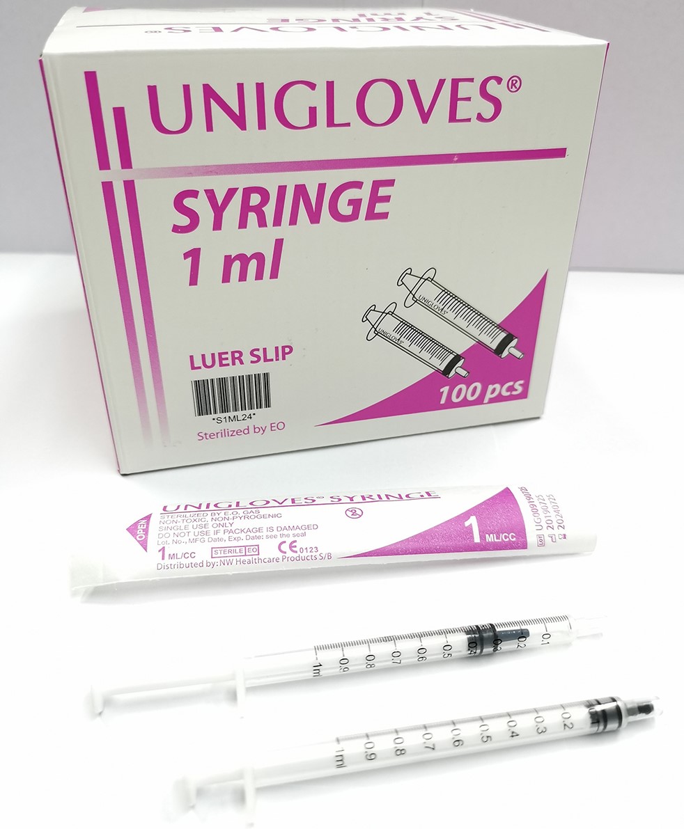 RSC eStore. Disposable Syringe 1ml/cc Luer Slip, LDV (Low Dead Volume)