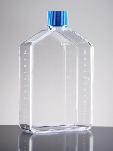 Picture of Falcon - Flask, 175cm^2, Treated, Polystyrene, Rectangular, Straight Neck, 750mL, Sterile, Vented Cap