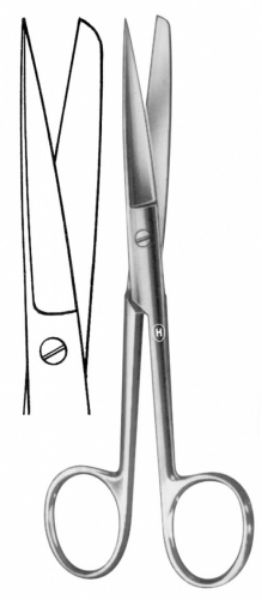 RSC - eStore. Laboratory Scissors Sharp - blunt, 130mm