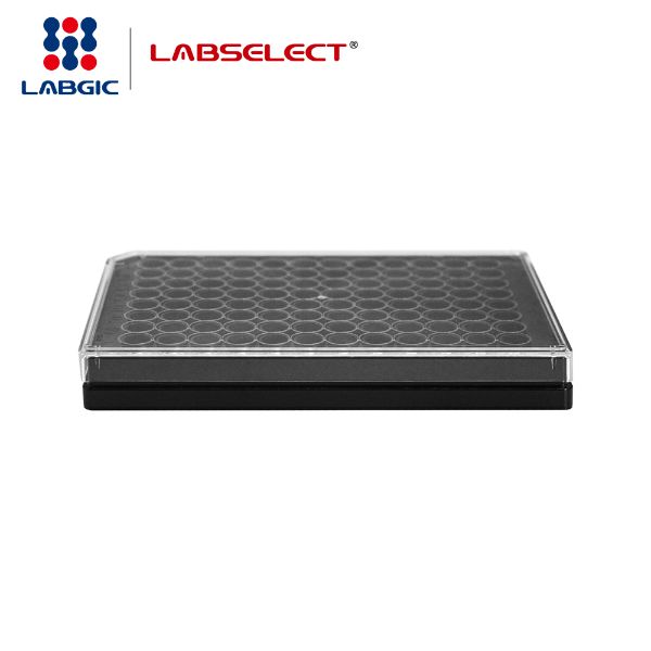Picture of Labselect - (340-392uL) Plate, 96-Well, TC-Treated, Polystyrene, F-Bottom, Sterile, Black