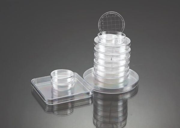 Picture of Dish, 90mm x (15-16)mm, Disposable, Not-Treated, Polystyrene, Vented, Round, Sterile, clear