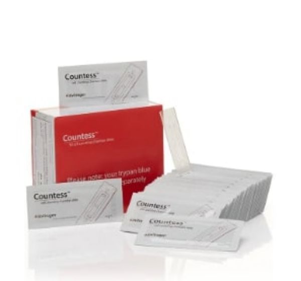 Picture of Countess Cell Counting Chamber Slides (50 slides) with Trypan Blue Stain 0.4% (2x1 ML)