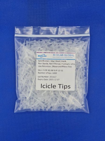 Picture of (10ul) - Universal Fit, non-Filtered tips, non-Sterile, Standard shank, Low retention, colourless, loose/bulk pack