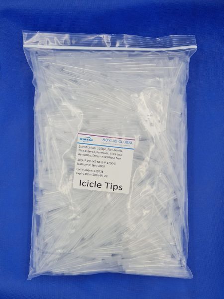 Picture of (1250ul) - Universal Fit, non-Filtered tips, non-Sterile, Standard shank, Low retention, colourless, loose/bulk pack