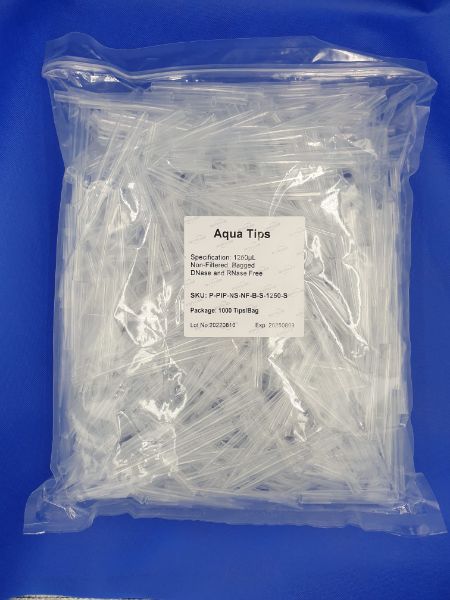 Picture of (1250ul) - Universal Fit, non-Filtered tips, non-Sterile, Standard shank, colourless, loose/bulk pack