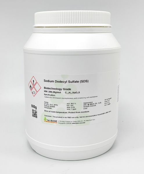 Picture of Sodium Dodecyl Sulfate (SDS) , Biotechnology Grade, 500g