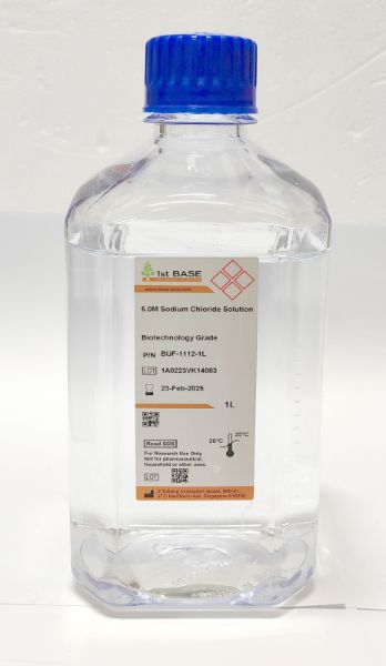 Picture of 5.0M Sodium Chloride Solution , Biotechnology Grade, 1L