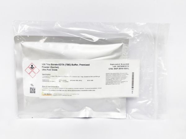 Picture of 10X Tris-Borate-EDTA (TBE) Buffer , Premixed Powder (Sachet), Ultra Pure Grade, 1L