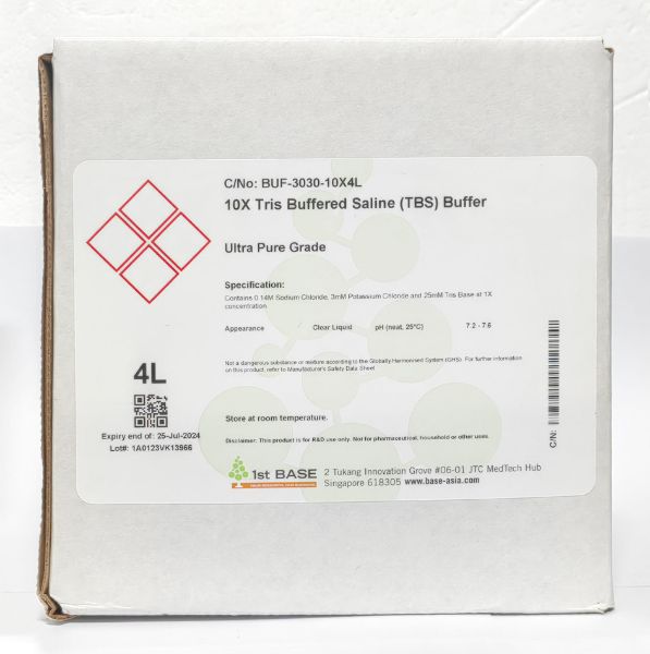 Picture of 10X Tris Buffered Saline (TBS) Buffer , Ultra Pure Grade, 4L