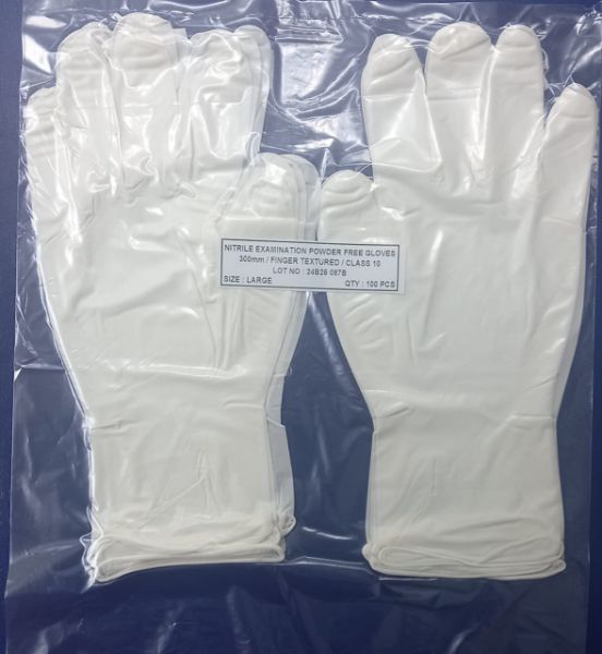 Picture of 12" Nitrile Disposable Gloves, Class 10, Size M