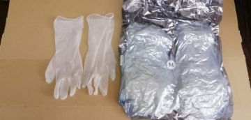 Picture of 12in Size XL Class 100 Vinyl Disp Gloves