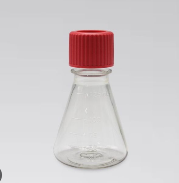 Picture of Labselect (125mL) Flask, Conical, Body: Polycarbonate, Cap: Polypropylene, Vent Cap, Sterile