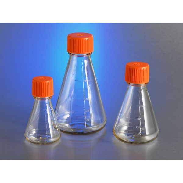Picture of Corning 250ml Polycarbonate Erlenmeyer Shake Flask with Vent Cap,Sterile,1/bag,50/case