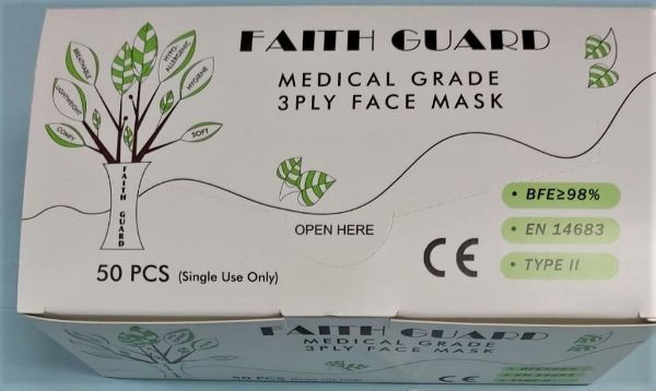 Picture of Faith Guard, 3 ply facemask, Class 100