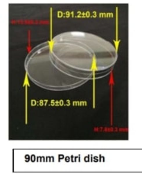Picture of VWR, Dish, Disposable, 90mm x (15-16)mm, Not-Treated, Polystyrene, Vented, Round, Sterile, clear