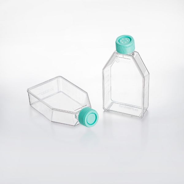 Picture of JEB.TCF012250 (250mL) Flask, 75cm^2, Treated, Polystyrene, Rectangular, Sterile, with Filter Cap
