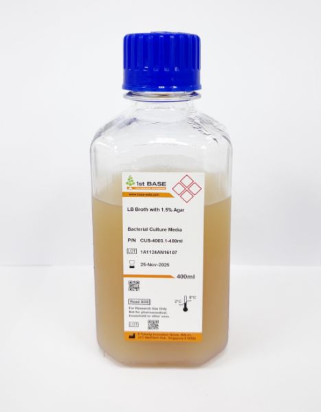Picture of LB Broth, Lennox Formulation with 1.5% Agar, 400ml