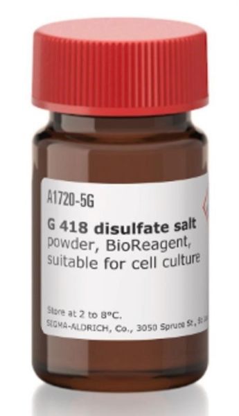 Picture of G418 disulfate salt, powder, non-animal origin, suitable for cell culture, BioReagent