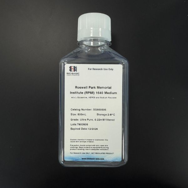 Picture of Roswell Park Memorial Institute (RPMI) 1640 Medium, w/o L-Glutamine, HEPES and Sodium Pyruvate, 500ml