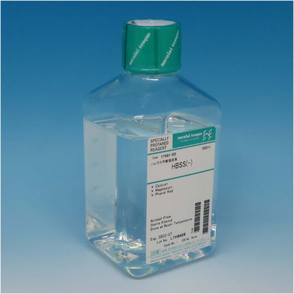 Picture of Hank's Balanced Salt Solution (HBSS), w/o Ca & Mg and Phenol Red, 500ml