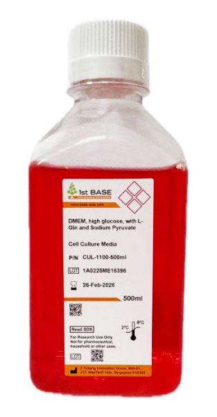 Picture of Dulbecco's Modified Eagle Medium (DMEM), High Glucose, w/o HEPES, 500ml