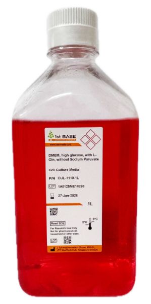 Picture of Dulbecco's Modified Eagle Medium (DMEM), High Glucose, w/o HEPES and Sodium Pyruvate, 1000ml