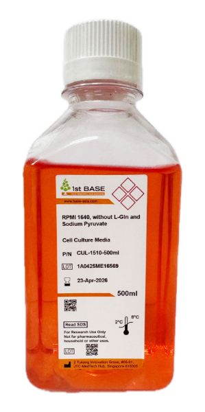 Picture of Roswell Park Memorial Institute (RPMI) 1640 Medium, w/o L-Glutamine, HEPES and Sodium Pyruvate, 500ml